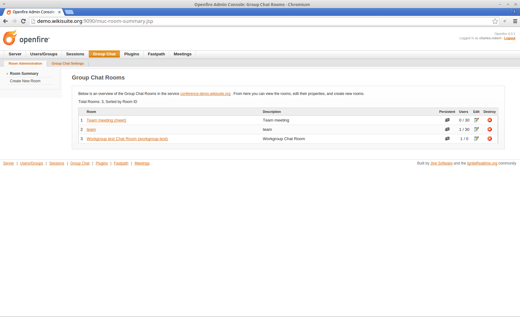 Openfire Create Groupchat